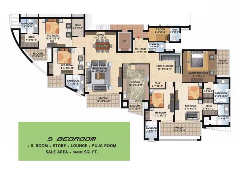 Suncity Parikrama — 5 BHK Floor Plan thumbnail