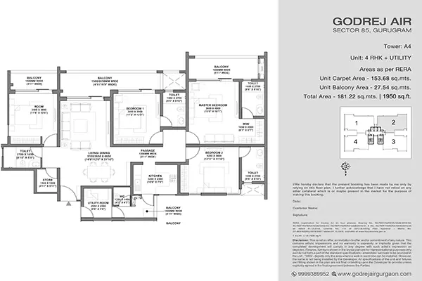 Godrej Air — 4 BHK Floor Plan thumbnail